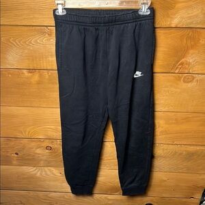 Nike Mens Black Jogger Sweat Pants small pockets casual sporty workout athletic
